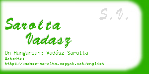 sarolta vadasz business card